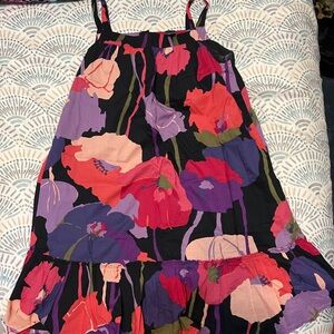 GAP Kids Floral Black and Purple Dress size XXL